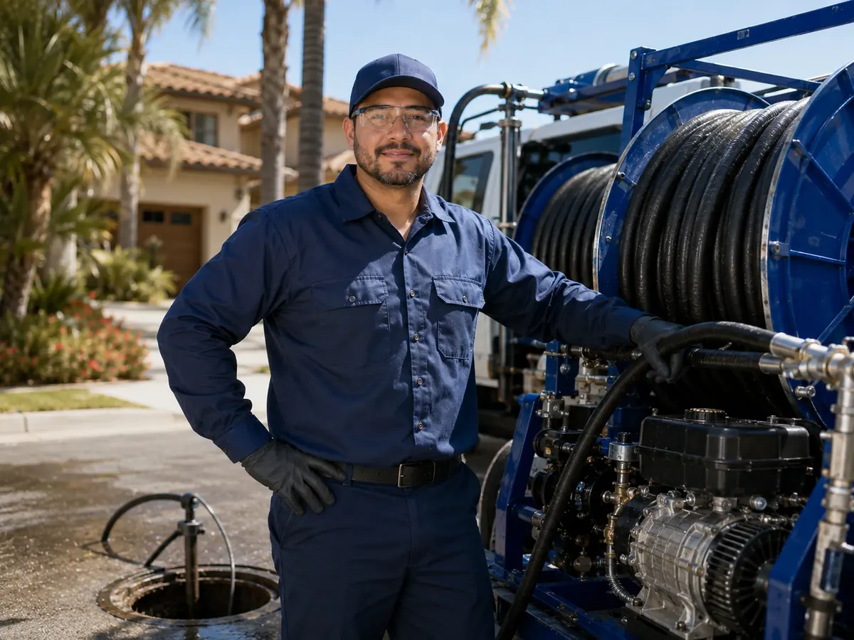 Hydro jet sewer cleaning in Parlier