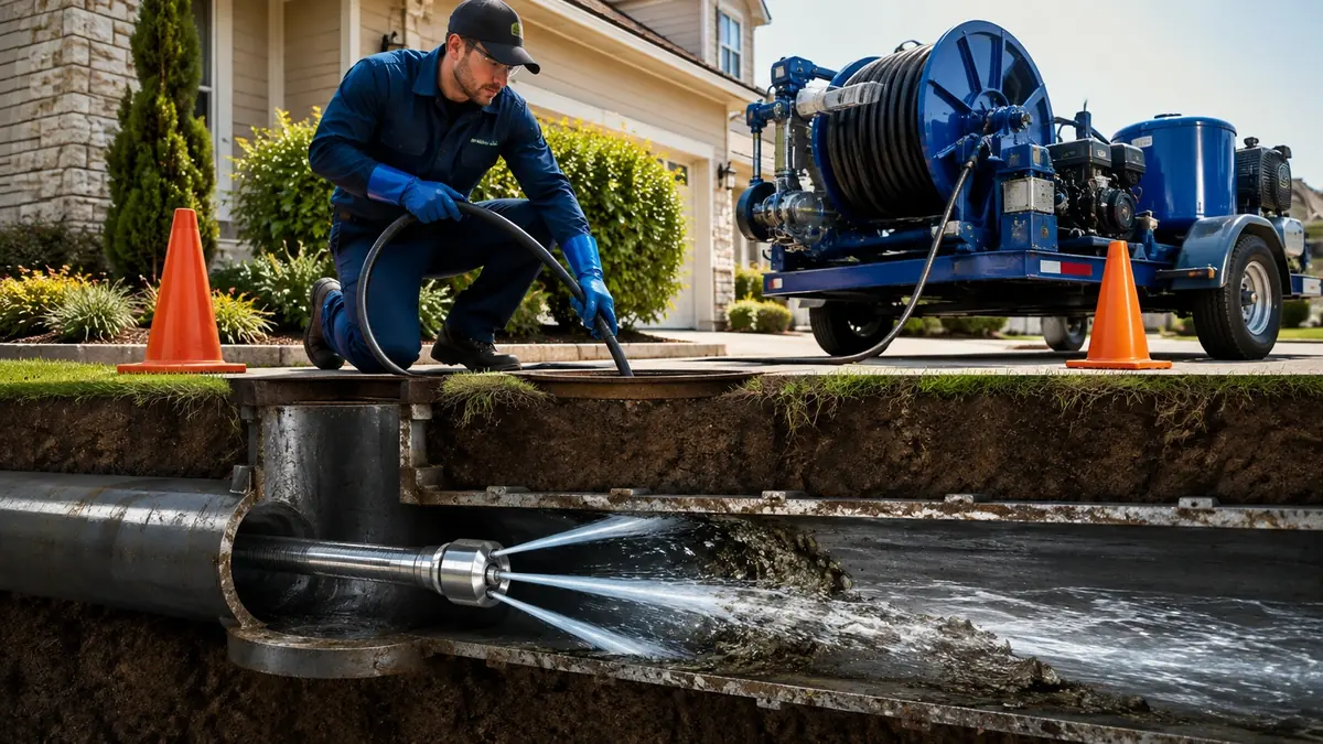 Main Sewer Line Hydro Jet Cleaning in Parlier