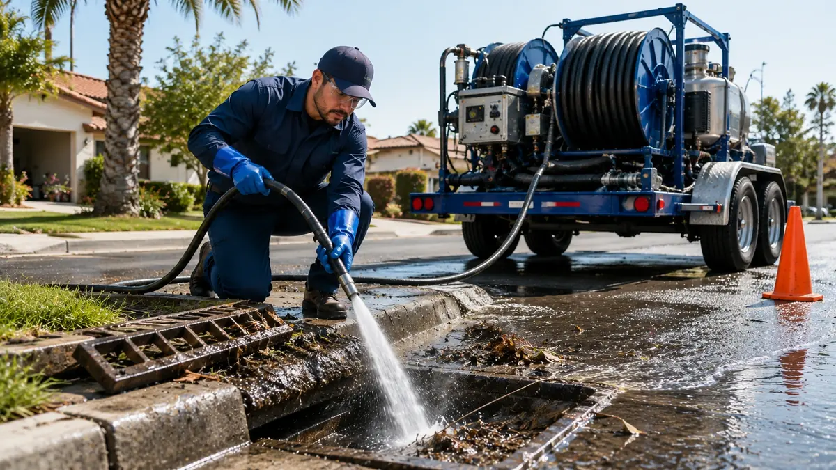 Storm Drain Hydro Jet Cleaning in Parlier